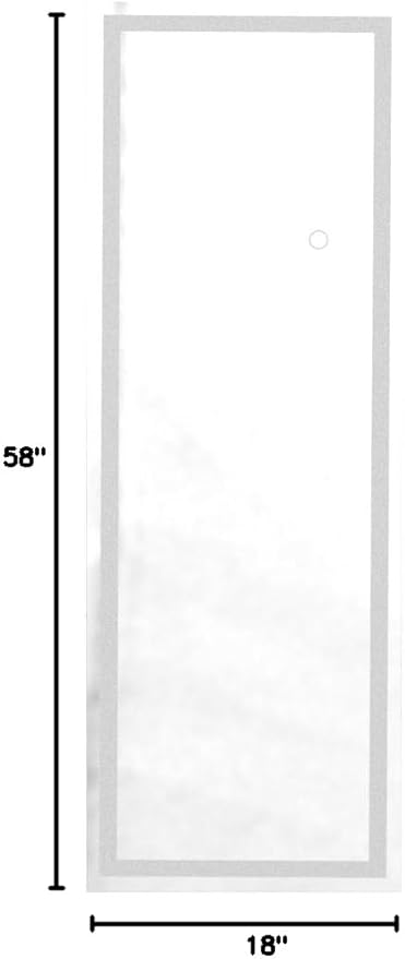 Hasipu Full Length Mirror with Lights, Full Body Dressing Hanging Mounted Mirror