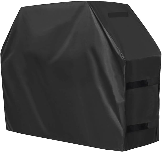 OutdoorLines Waterproof Heavy Duty BBQ Grill Cover - Universal Barbecue Grill Covers UV Resistant Barbeque Gas Grill Cover for Outdoor Outside Grill, 72L x 26W x 51H Inch, Black