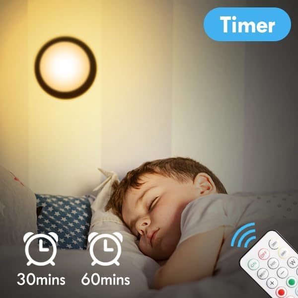 BLS LED Puck Lights with Remote Control, Wireless Under Cabinet & Closet
