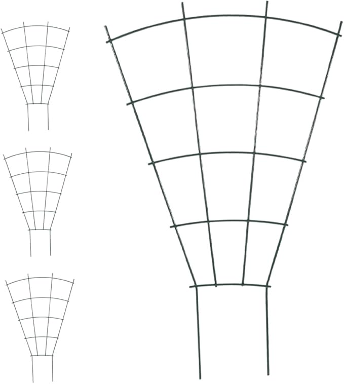 4pcs Garden Trellis for Climbing Plants and Vines â Metal Plant Support Frame for Flower Pots, Vegetable Climbing Stand for Outdoor and Indoor Garden Use