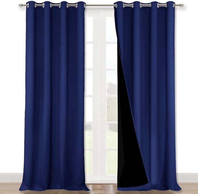 NICETOWN 100% Blackout Blinds, Royal Blue, Laundry Room Decor Window Treatment