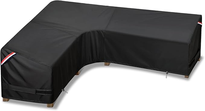 KylinLucky Outdoor Patio Furniture Cover fit 83 x 104 inch, 82 x 102, 81 x 100 L-Shaped Sectional Sofa, Waterproof Weatherproof Heavy Duty 600D Garden Cover for Outside L Shape Couch