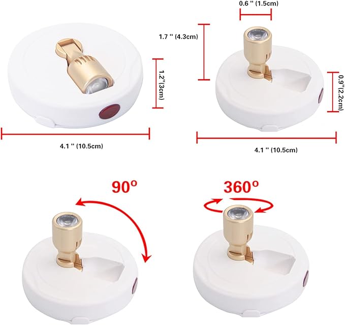 HAMVIDNE LED Spotlight, Battery Powered Picture Lights, Uplighting Indoor