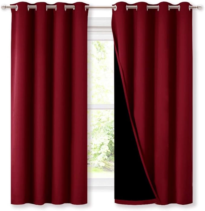 NICETOWN Cold Blocking Curtains, 100% Blackout Curtain Panels, Thermal
