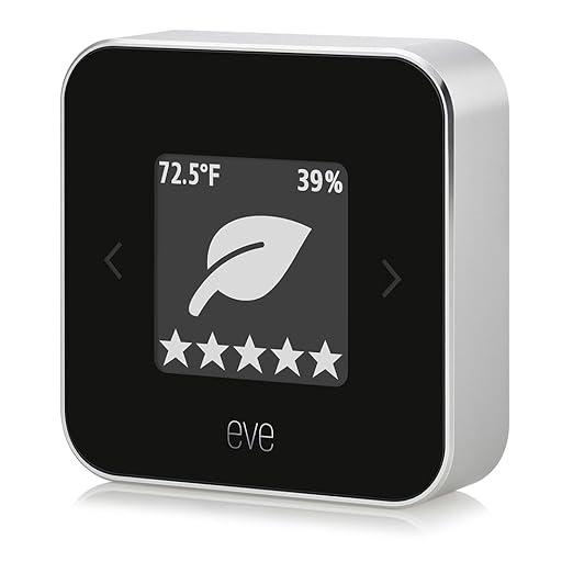 Eve Room - Indoor air Quality Sensor to Monitor air Quality (VOC), Temperature & Humidity, Apple HomeKit Technology, Bluetooth and Thread