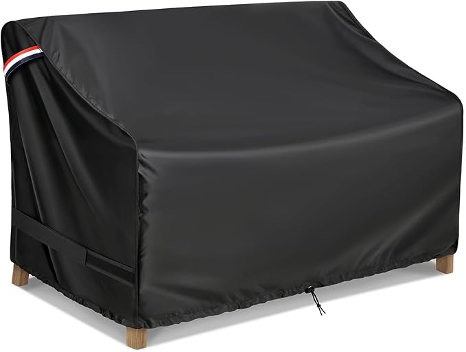 KylinLucky Outdoor Patio Sofa Cover fit 58 x 32.5 x 31 inch, 57 x 31.5, 56 x 31 Waterproof Weatherproof Heavy Duty 420D Garden Furniture Cover for Outside Sofa Couch