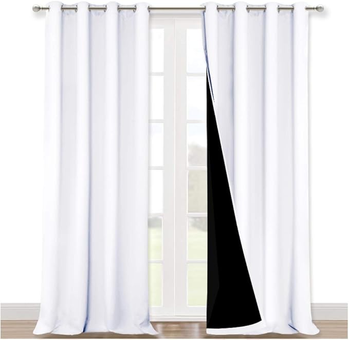 NICETOWN Full Shading Curtains 90 inches Long 2 Panels Set