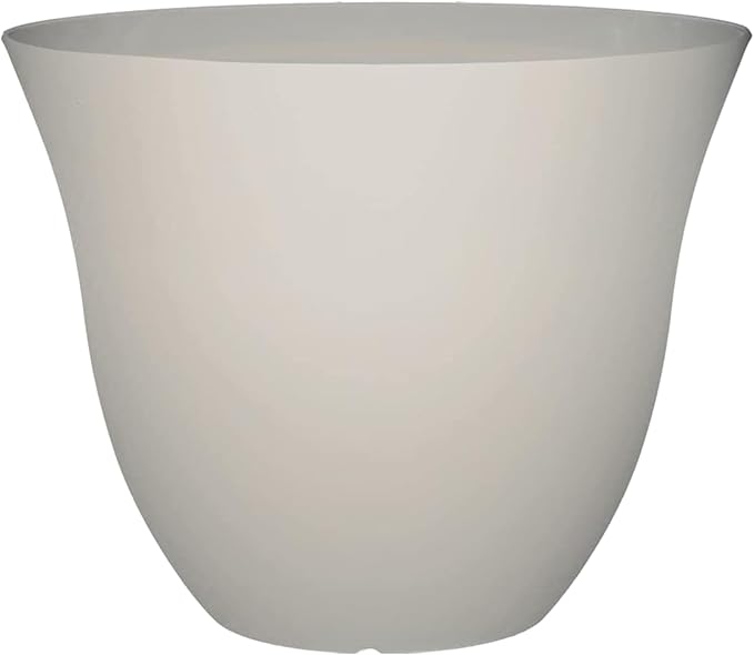 Classic Home and Garden by Growscape Honeysuckle Resin Planters - Lightweight Indoor & Outdoor Plant Pots - UV-Resistant Plastic Flower Pots - Pot Planters for Flowers & Herbs (15" Vanilla White)