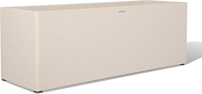 42 Inch Rectangular Concrete Planterï¼42Lx14Wx15Hï¼58 Poundsï¼,Durable All-Weather Use with Drainage Holes,Large Rectangular Planter for Outdoor Indoor Plants