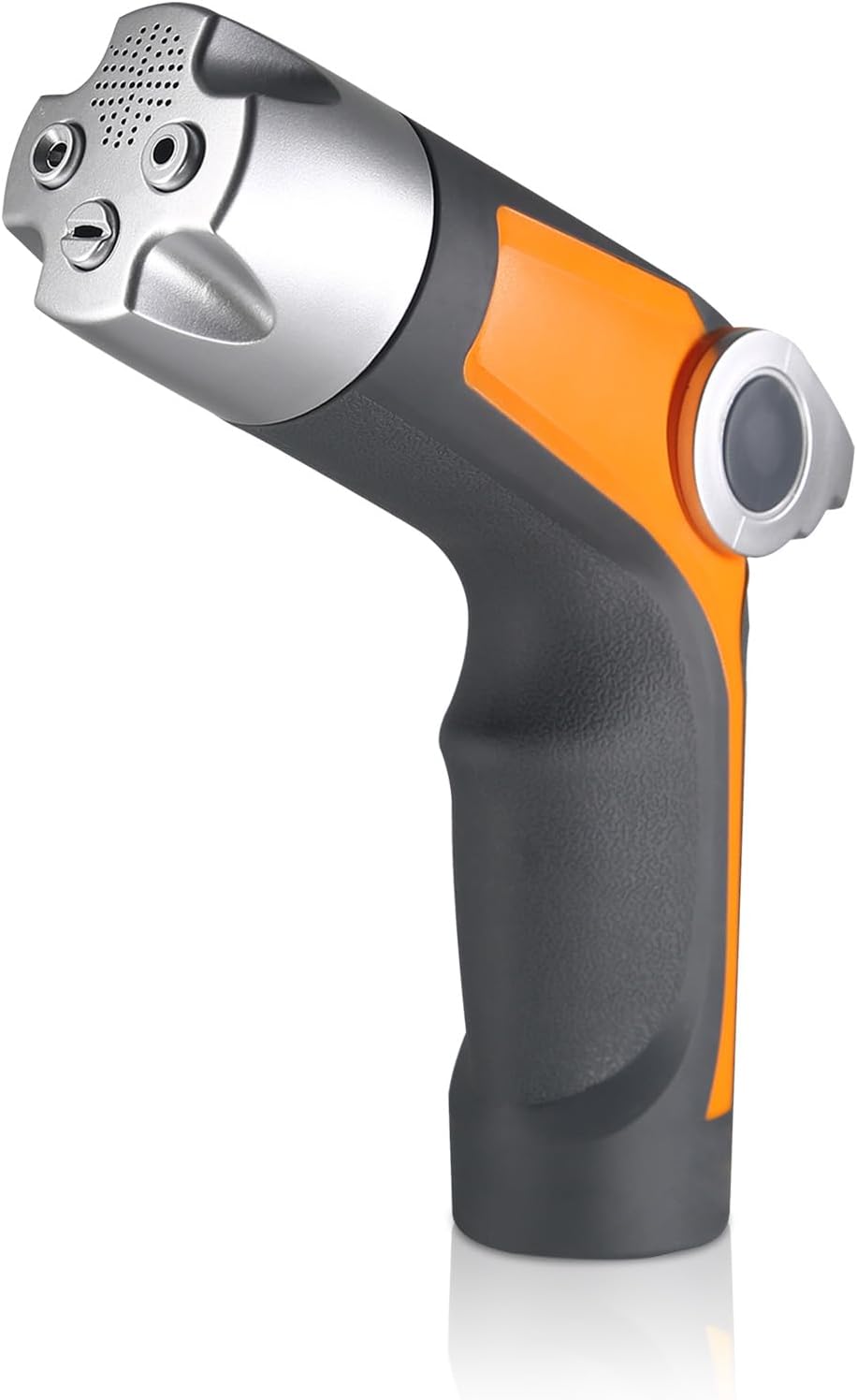Heavy Duty Garden Hose Nozzle Sprayer - 4 Spray Patterns, High Pressure, Thumb Control Flow Valve w/On-Off, Washers for Watering, Car & Pet Washing