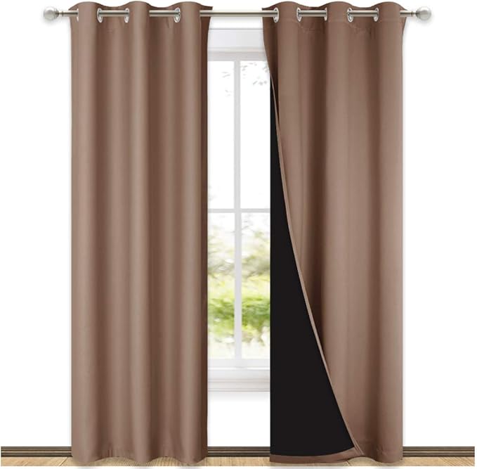 NICETOWN 100% Blackout Curtains Thermal, Noise Cancellation and Privacy Truly