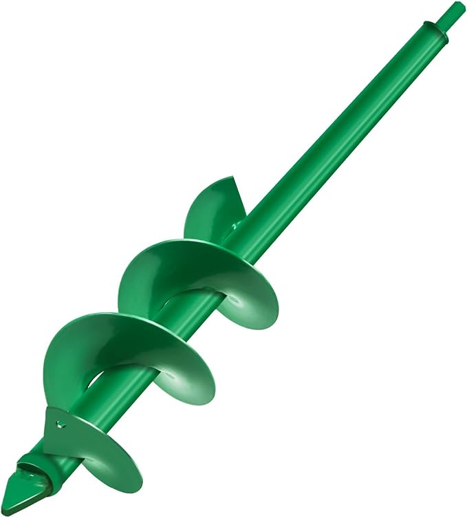 Auger Drill Bit for Planting, 4x25Inch Garden Earth Auger, Spiral Drill Hole Rapid Planter Seedling & Bedding Plant,Ground Planting Drill Bit Auger Post Hole Digger for 3/8''Hex Drive Drill