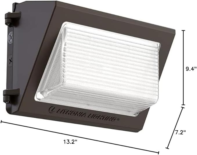 Lithonia Lighting 13" LED Wall Pack Outdoor Light Fixture, 3-Way Selectable CCT