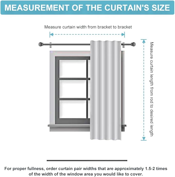 RYB HOME Half Blackout Curtains