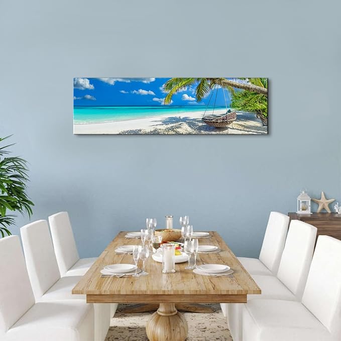 Nature Coastal Scenery Wall Art Tropical Ocean Wall Decor Seascape Coconut