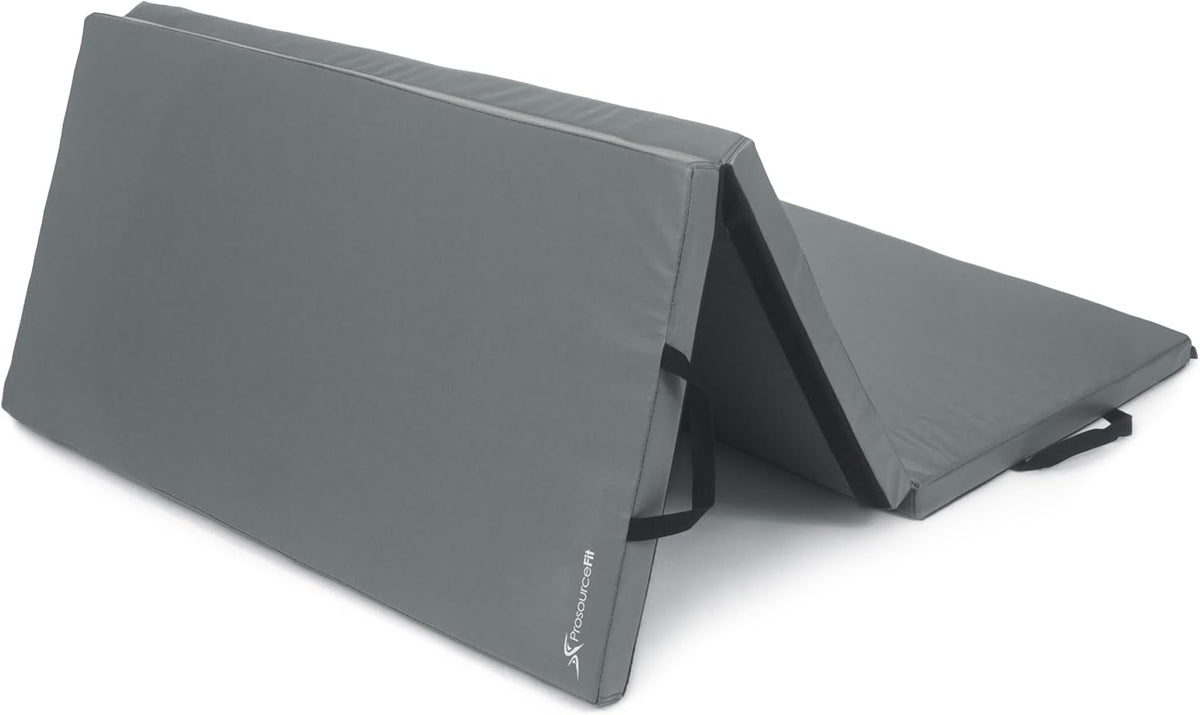 ProsourceFit Tri-Fold Exercise Mat - Thick 6âÂÂx4â with Carrying Handles for Tumbling & Gymnastics