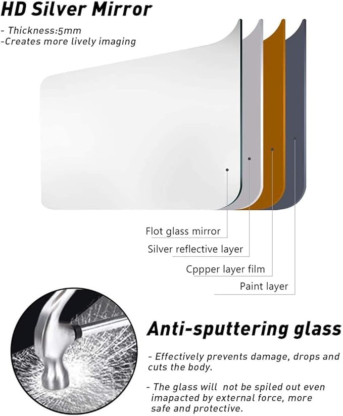 Full Length Mirror, Oval Wall Mounted Mirror, Wall Mirrors Full Length