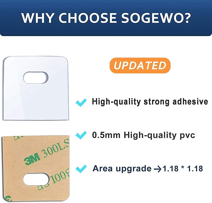 SOGEWO Clear Vertical Blind Repair Tabs, Vertical Blinds tabs/Blind Fixers