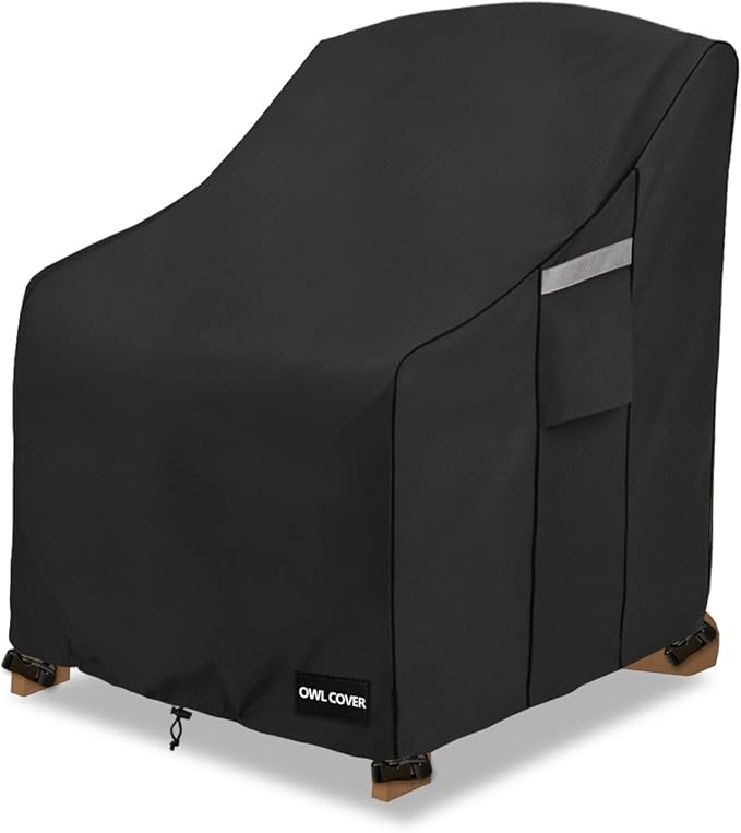 Outdoor Chair Covers 32" W x 35" D x 36" H,600D Heavy Duty Waterproof Patio Chair Cover,Outdoor Furniture Covers for Lawn/Garden Chiar,Black