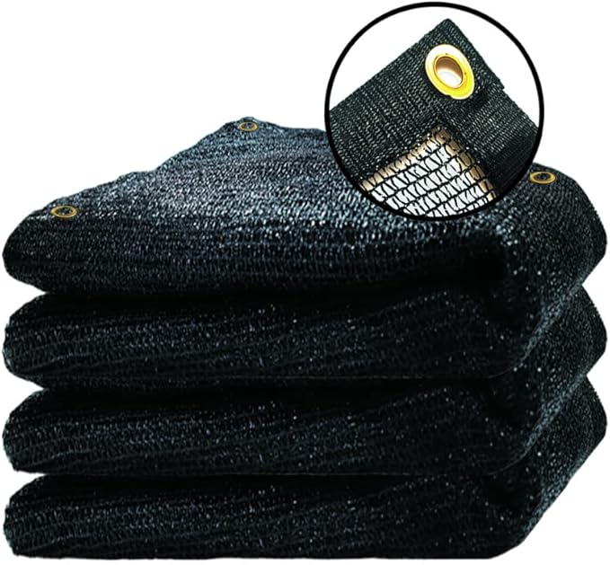 90% Black Shade Cloth, 10X20Ft Garden Sun Shade for Plant Cover, Outdoor Shade Netting with Grommets, Sunblock Mesh Tarp for Patio, Greenhouse, Pergola, Potted Plant, Chicken Coop