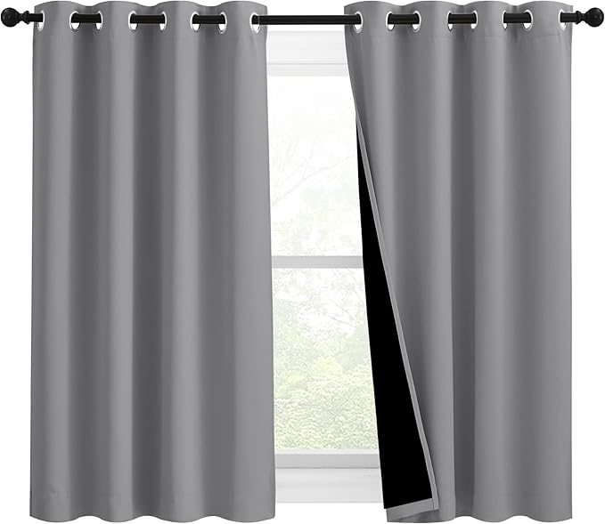 NICETOWN Noise and Lights Block Out Curtains, Thermal Insulated 100% Blackout