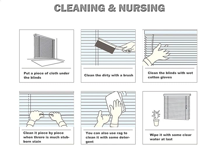 YIIBAII Mini Blinds Suitable for 27.5" W x 64" H Windows 1" Aluminum Horizontal