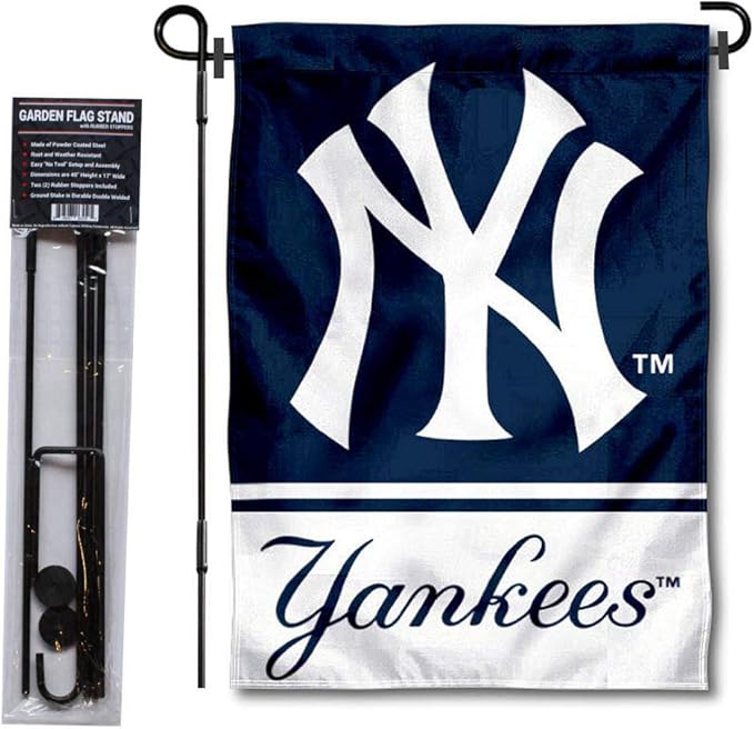 WinCraft NY Yankees Garden Flag with Stand Holder
