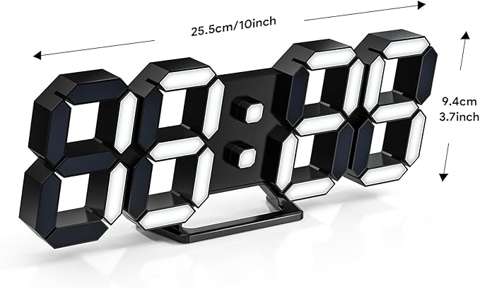 3D LED Clock Desk Alarm Clock Wall Clock