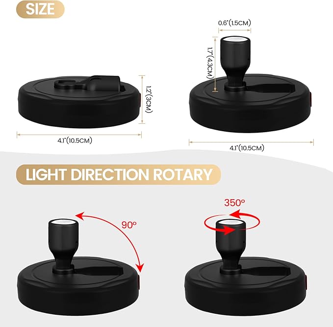 HAMVIDNE LED Spotlights, Rechargeable Battery Picture Lights, Uplighting Indoor