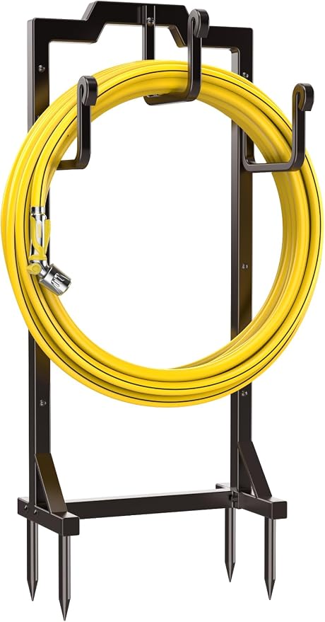 Skycarper Garden Hose Reel Holder Water Hose Hanger Organizer Stand,Bronze