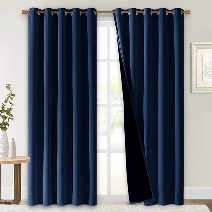 NICETOWN 100% Blackout Cold Blocking Curtain, Thermal Insulated & Energy