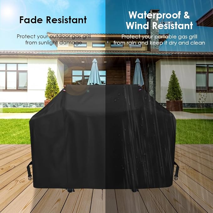 BBQ Grill Cover for Napoleon Prestige PRO 500 and Prestige 500 Gas BBQ Grills, Waterproof 600D Outdoor Propane Barbecue Covers for PRO500RSIBPSS-3 Prestige PRO - 68" L x 28" W x 50" H