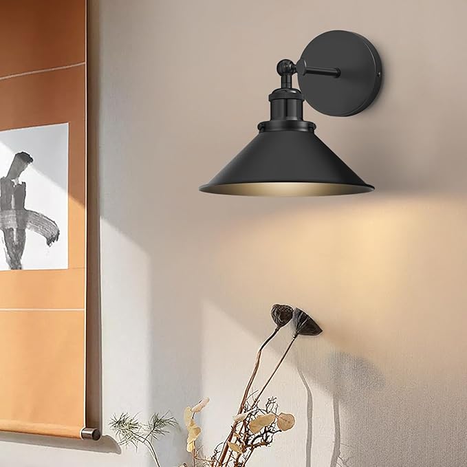 Battery Operated Wall Sconce Set of 2, Vintage Wireless Wall Sconces