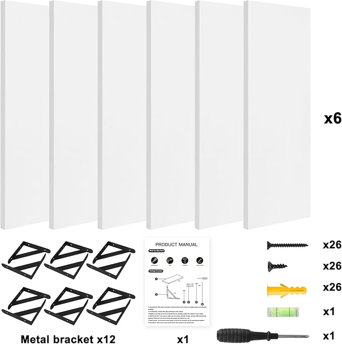 YGEOMER 16.5 Inch Floating Shelves