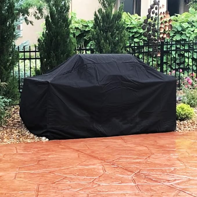 Stone Patio Grill Island Cover Waterproof 125 Inch Outdoor Kitchen Island BBQ Grill Cover for Heavy Duty Stainless Steel Outdoor Kitchen Set