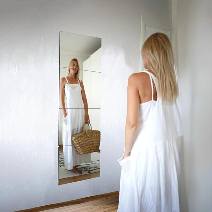 Unbreakable Wall Mirror Full Length, Over the Door Mirror