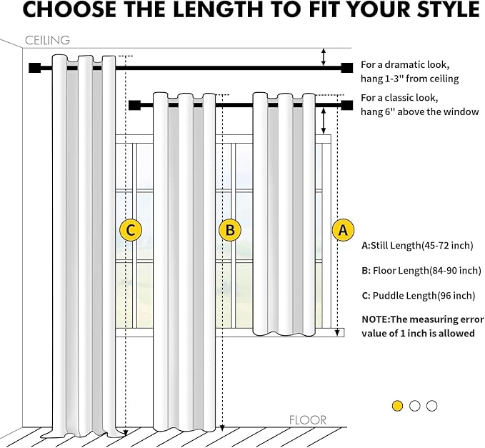 MIULEE Blackout Curtains for Bedroom Living Room 2 Panels, Thermal Insulated