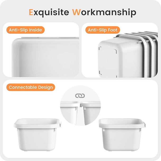 A-LuGei ใ๐ฎ๐ด๐ฃ๐๐ฆใ ใ๐ฑ๐ฆ๐ถ๐๐ฒใ White Drawer Organizer, Makeup organizer, ใHolds 177 Itemsใ Bathroom Organizers and Storage, Plastic Desk Organizer Divider, Organizer Bins for Office Vanity