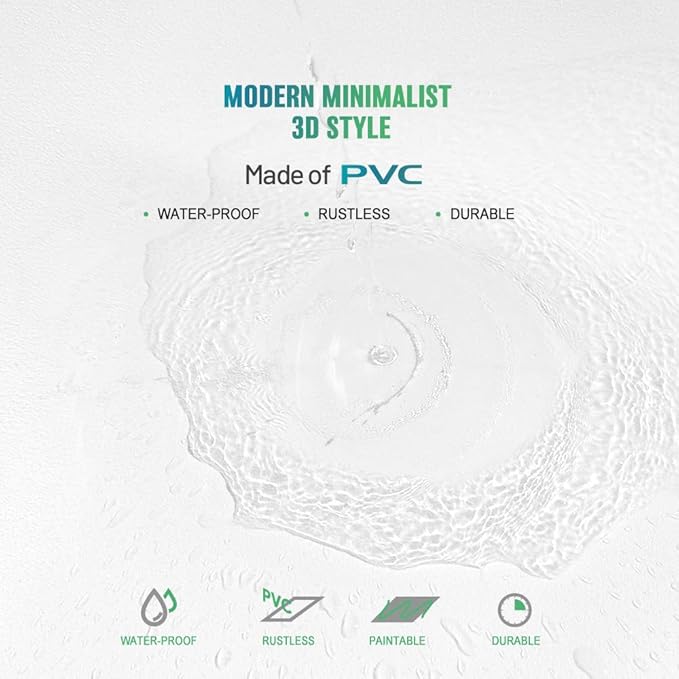Smooth White Drop Ceiling Tile 2ft x 2ft, Ceiling Panel 24 x 24in – Waterproof
