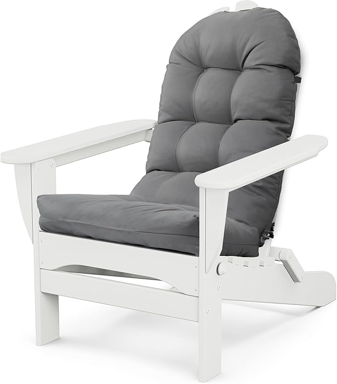 Adirondack Chair Cushion, Thick Indoor/Outdoor Rocking Chair Cushion with High Elasticity PP Cotton Water-Resistant Patio Furniture Cushions High Back Seat Pads for Porch Yard Lawn Chairs 44x19x4