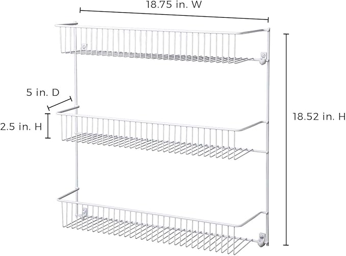 ClosetMaid 3-Tier Hanging Wall Mounted Metal Rack