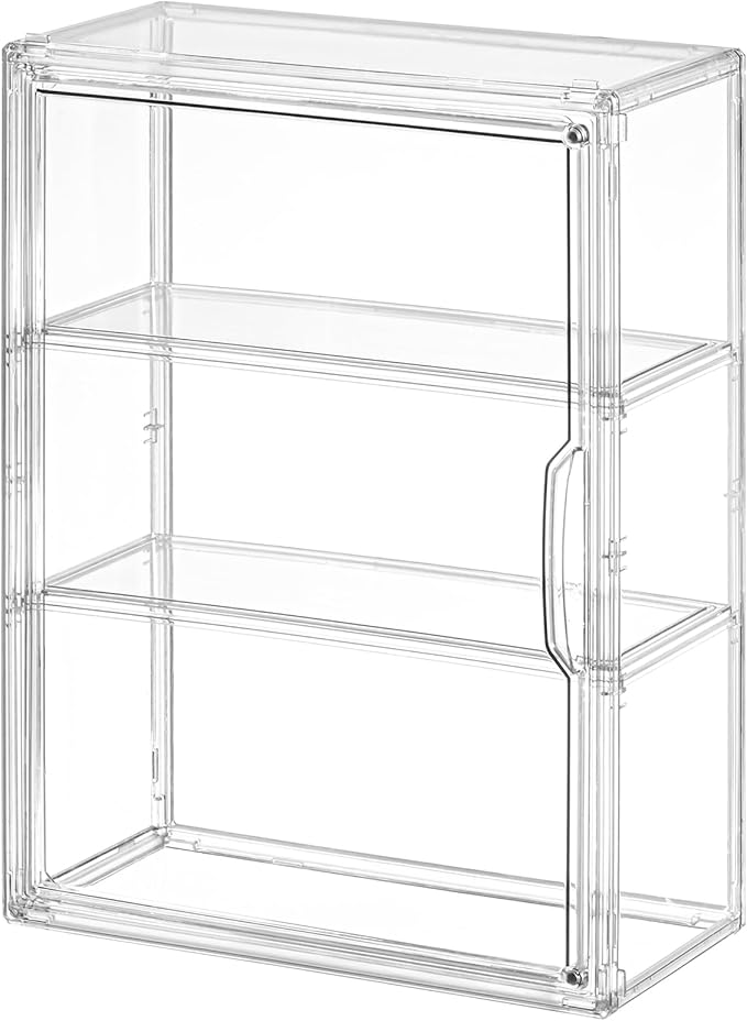 4 Pack 3 Tier Clear Display Case