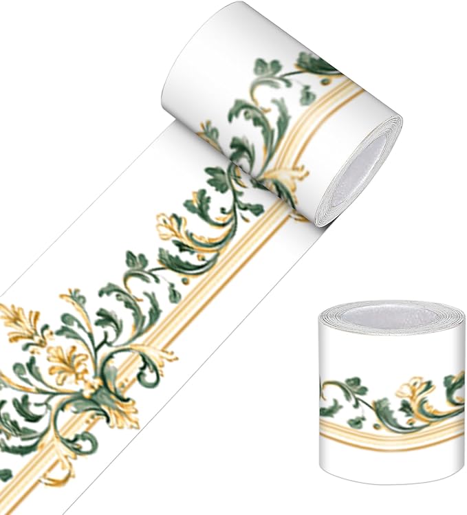 HOMETITUTE Wallpaper Border Peel and Stick Classic Wall Trim 4x196 Inch Baroque