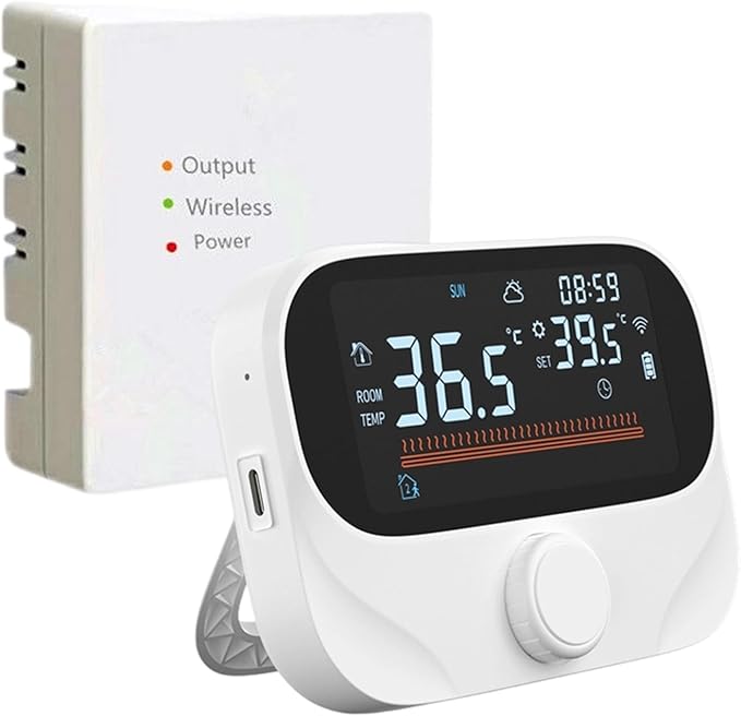 Smart Thermostat for House,Smart Thermostat with APP and Voice Control - Boiler Temperature Control Monitor | for RV Office Bedroom Home Indoor Boiler Greenhouse Living Room