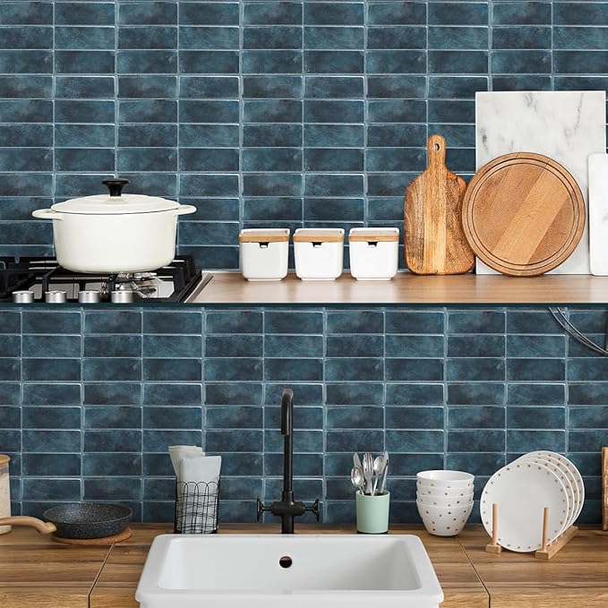 Peel and Stick Backsplash 3D Wall Tiles, Self-Adhesive, Oil Proof, Waterproof