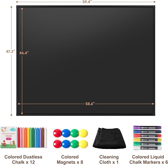 SELEAD Magnetic Chalkboard 60 x 48 Inches