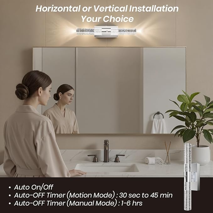 IRONPAX Wall Sconces Battery Operated Set of 2, Wireless Rechargeable Wall