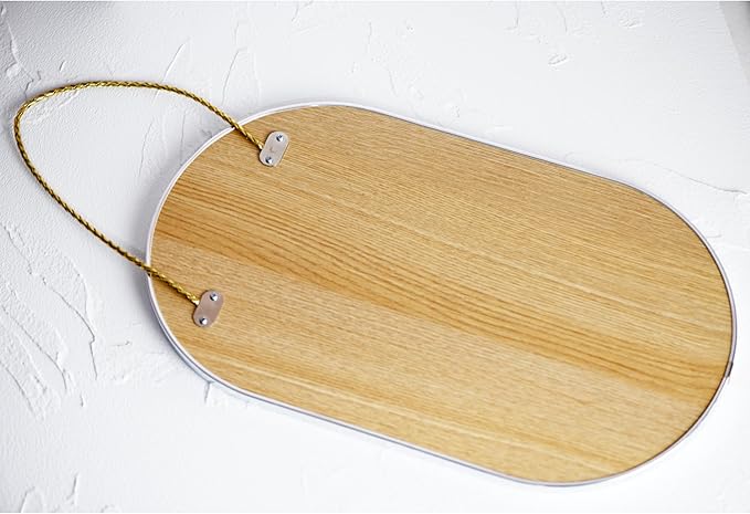 Oval Mirror with Lanyard, High Definition Bathroom Mirror