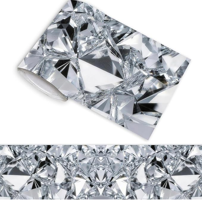 Diamond Wallpaper Border Peel and Stick 196.9 x 3.9 Inch Wall Border Trim