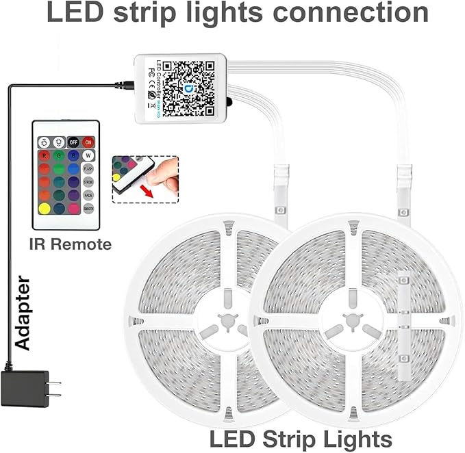 DAYBETTER LED Strip Lights 130 ft, LED Lights Smart App Control Lighting